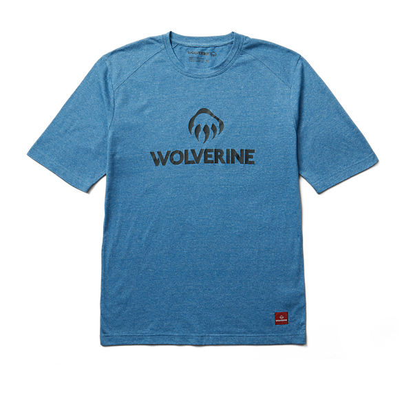 Edge Graphic Short Sleeve Wicking Tee, Surf Blue Heather, dynamic