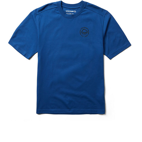 Traditional Fit Short Sleeve Graphic Tee, Horizon Blue - America, dynamic