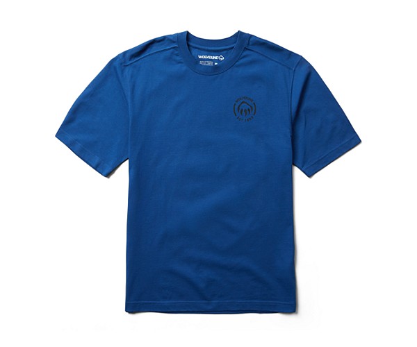 Traditional Fit Short Sleeve Graphic Tee, Horizon Blue - America, dynamic