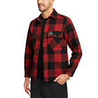Forge Flannel Overshirt, Dark Red Plaid, dynamic 2