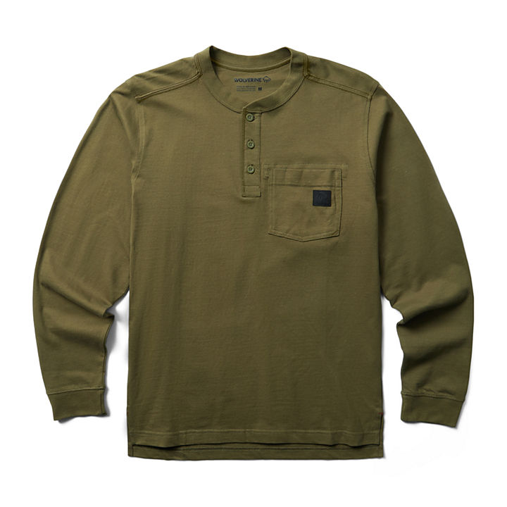 Guardian Cotton™ Long Sleeve Henley, Uniform, dynamic