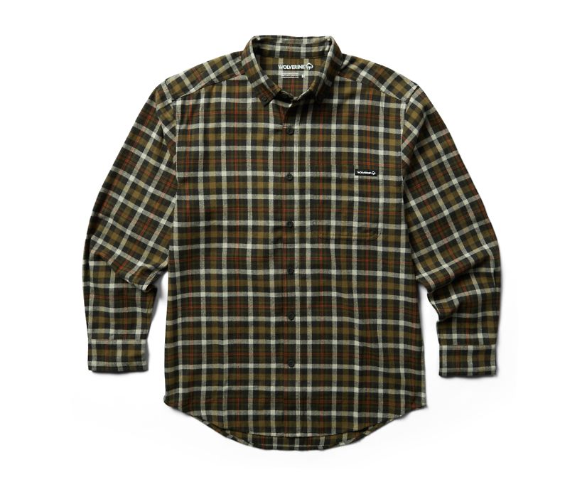 Rivet Flannel Shirt, Coyote Plaid, dynamic 1
