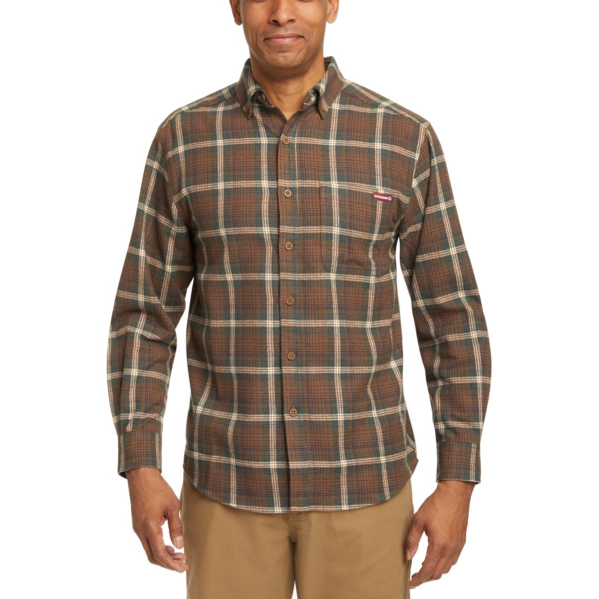 Rivet Flannel Shirt, Chestnut Plaid, dynamic 2