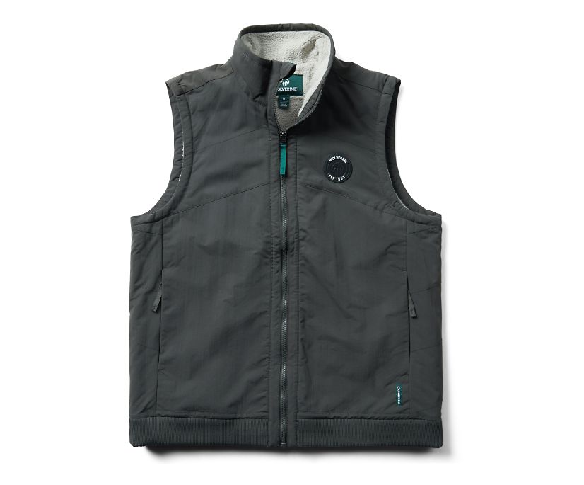 Range Sherpa Lined Vest, Charcoal, dynamic 1