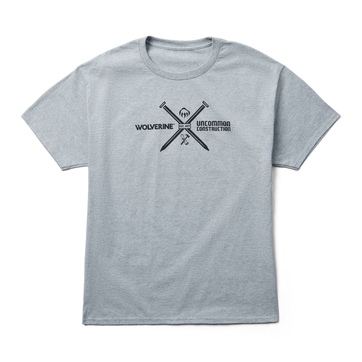 unCommon Construction Collection – Short Sleeve Graphic Tee, Grey Heather, dynamic 1