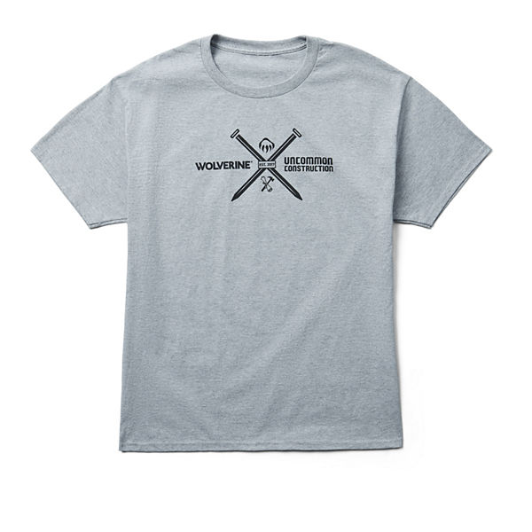 unCommon Construction Collection – Short Sleeve Graphic Tee, Grey Heather, dynamic