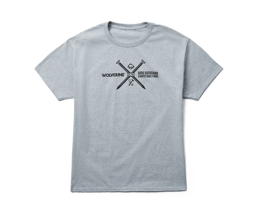 unCommon Construction Collection – Short Sleeve Graphic Tee, Grey Heather, dynamic 1