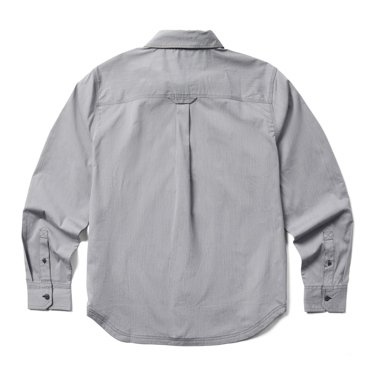 Grayson Long Sleeve Chambray Shirt, Gray Chambray, dynamic 2