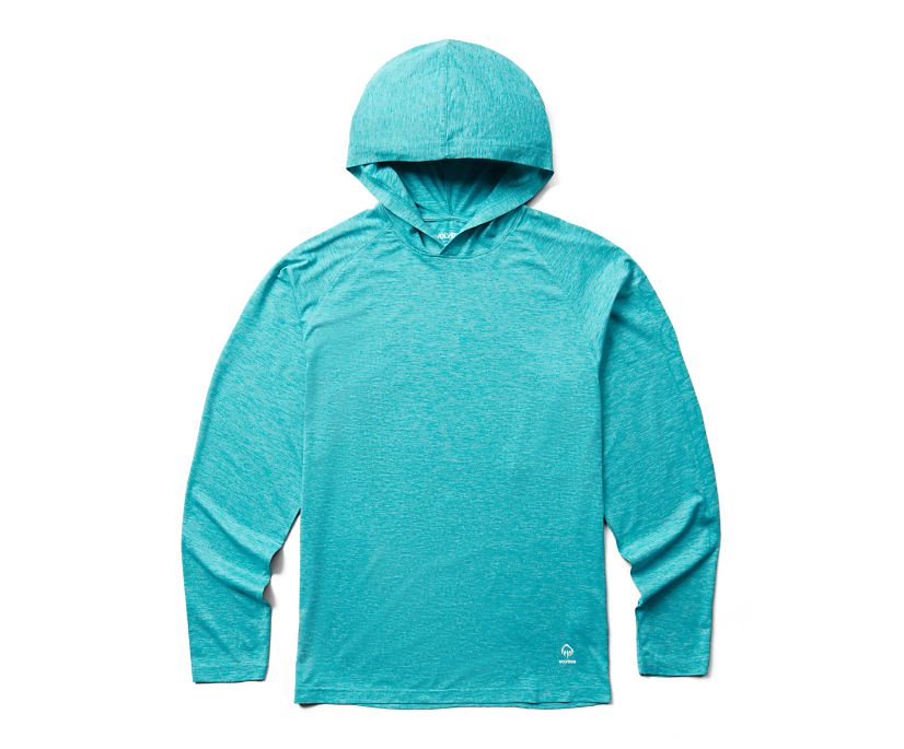 Sun-Stop Pullover Hoody, Pacific Heather, dynamic 1