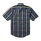 Fuse Short Sleeve Plaid Shirt, Navy Plaid, dynamic 2