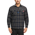Marshall II Sherpa Lined Zip Shirt-Jac, Granite Plaid, dynamic 6