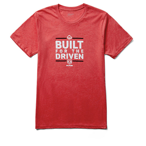 Ram Trucks Collection - Built for the Driven Short Sleeve Tee, Red Heather, dynamic
