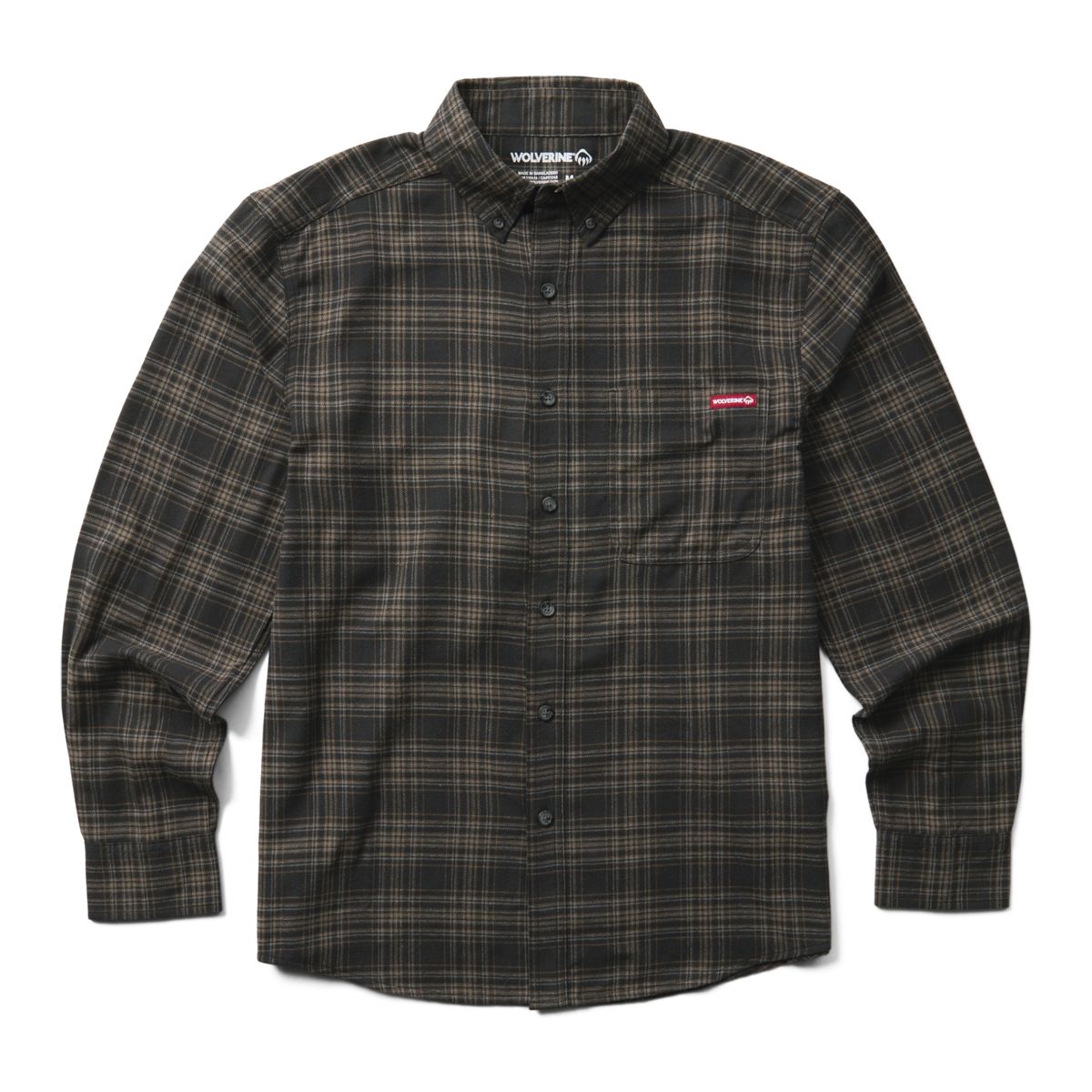 Hastings Flannel Shirt, Black Plaid, dynamic 1