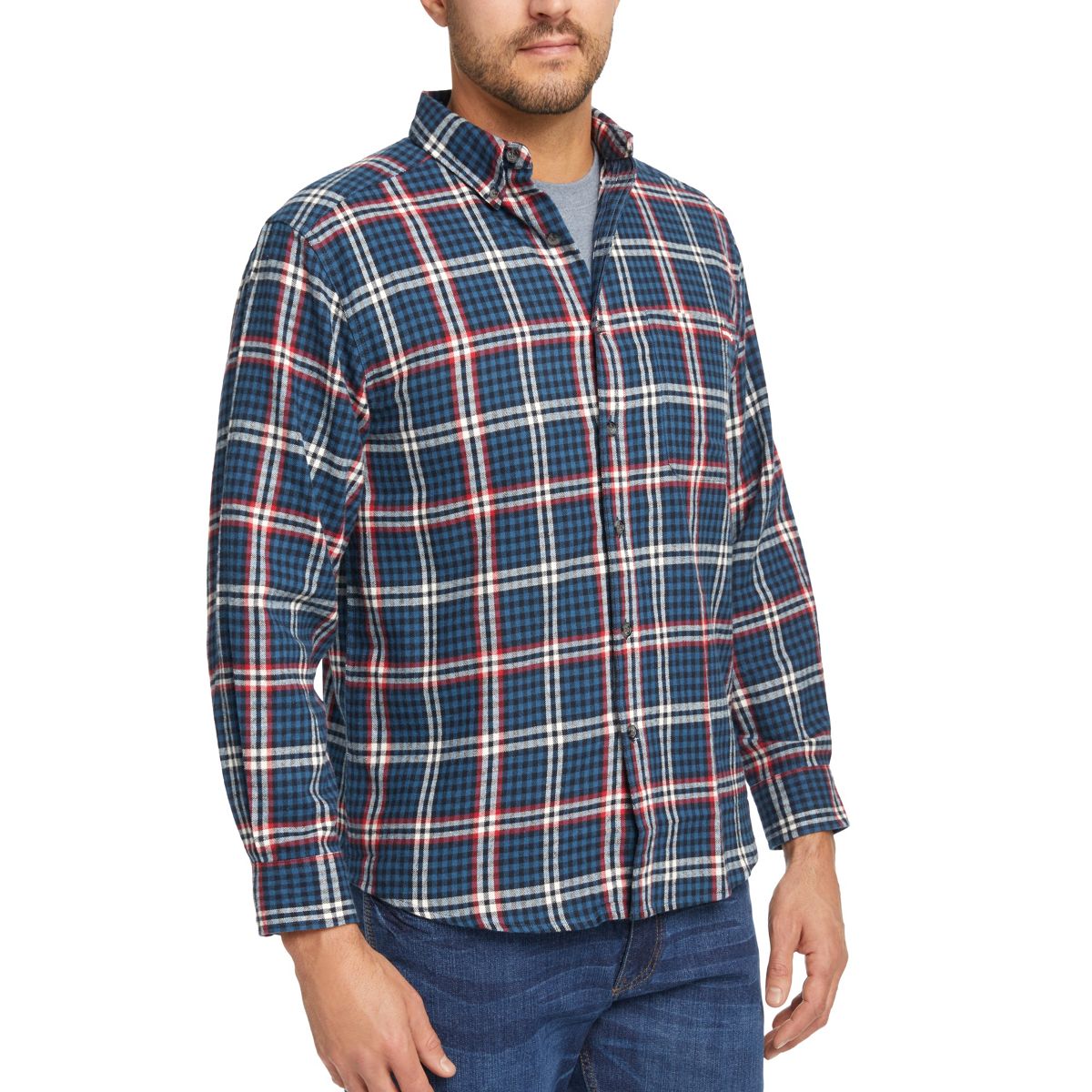 Hastings Flannel Shirt, Harbor Plaid, dynamic 2