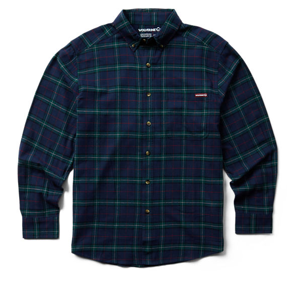 Hastings Flannel Shirt, Navy Plaid, dynamic