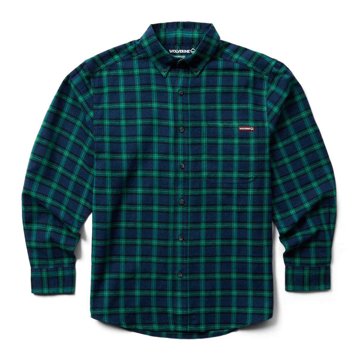 Hastings Flannel Shirt, Marine Plaid, dynamic 1