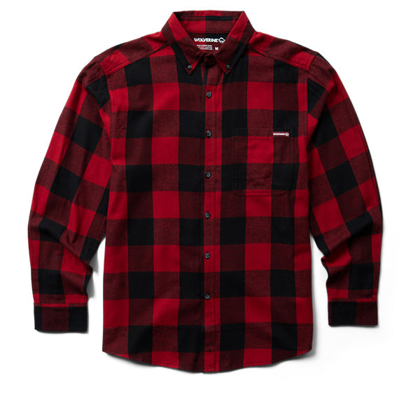 Hastings Flannel Shirt, Red Buffalo Plaid, dynamic