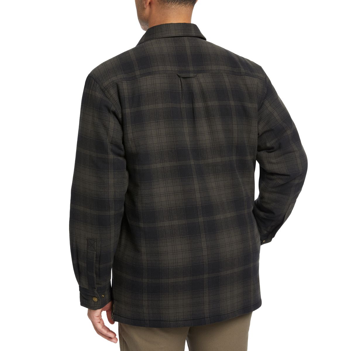 Hastings Sherpa Lined Zip Shirt-Jac, Shadow Grey Plaid, dynamic 4