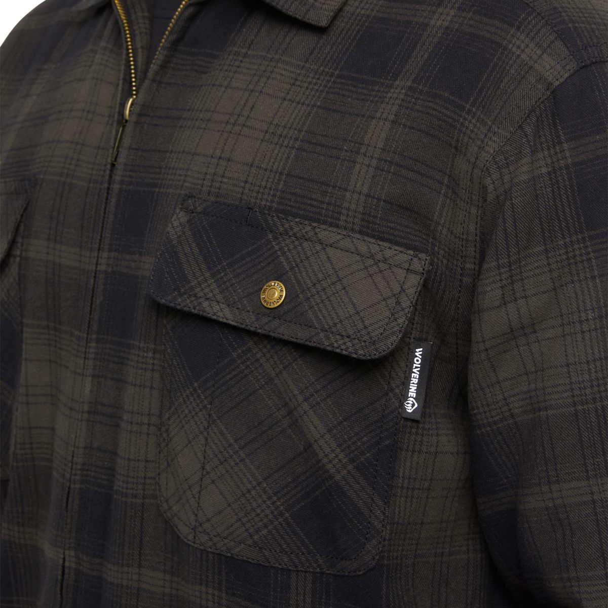 Hastings Sherpa Lined Zip Shirt-Jac, Shadow Grey Plaid, dynamic 5