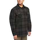 Hastings Sherpa Lined Zip Shirt-Jac, Shadow Grey Plaid, dynamic 2