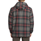 Hastings Sherpa Lined Hooded Shirt-Jac, Gunmetal Plaid, dynamic 4