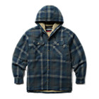 Hastings Sherpa Lined Hooded Shirt-Jac, Slate Plaid, dynamic 1