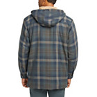 Hastings Sherpa Lined Hooded Shirt-Jac, Slate Plaid, dynamic 4