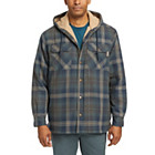 Hastings Sherpa Lined Hooded Shirt-Jac, Slate Plaid, dynamic 2