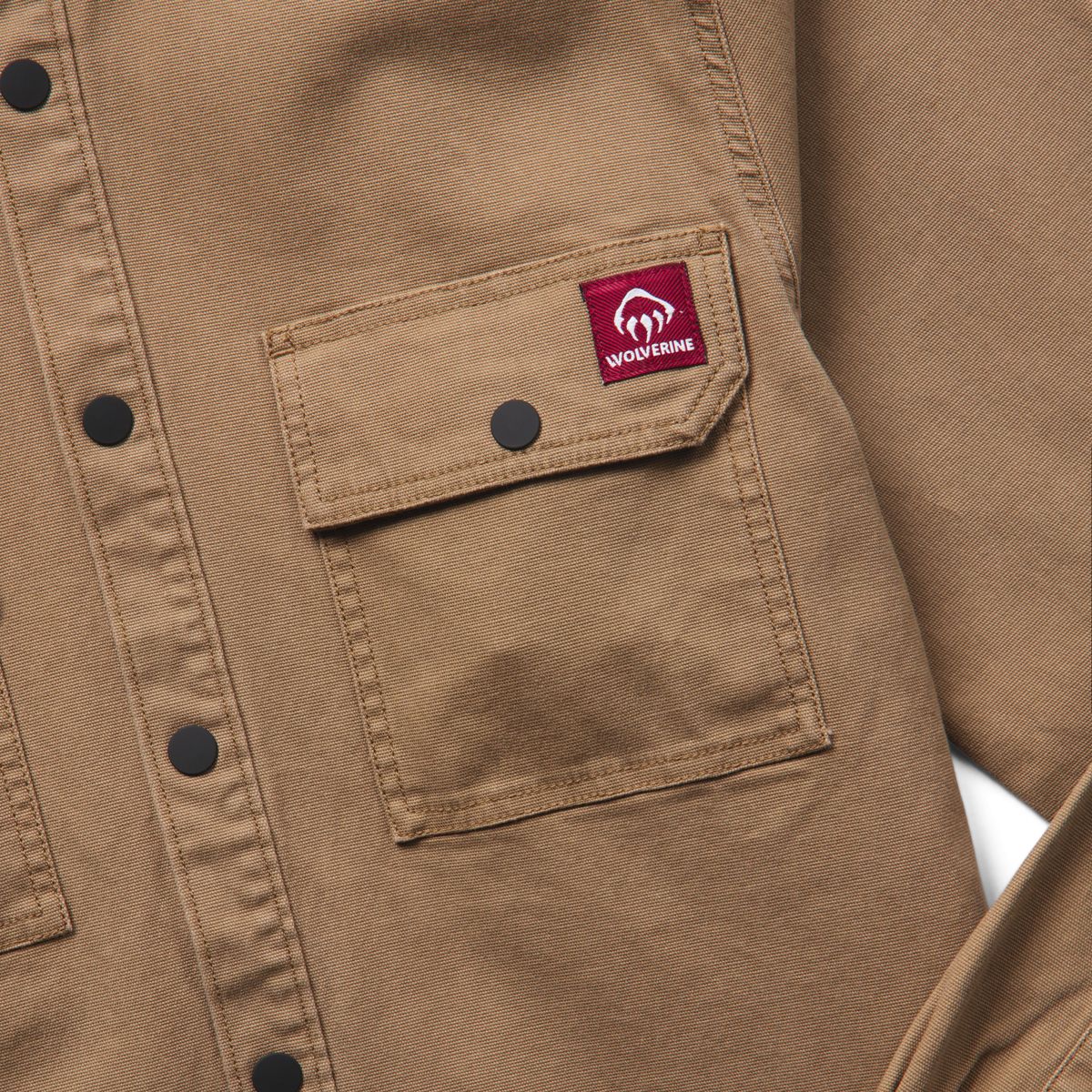 Steelhead Stretch Canvas Overshirt, Hickory, dynamic 4
