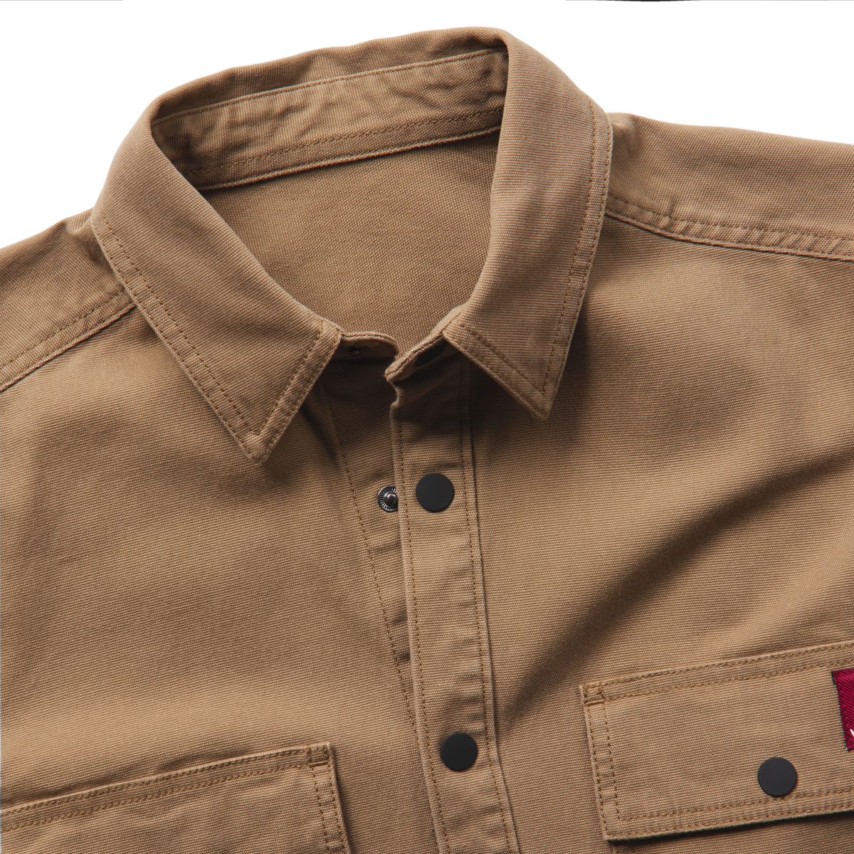 Steelhead Stretch Canvas Overshirt, Hickory, dynamic 6