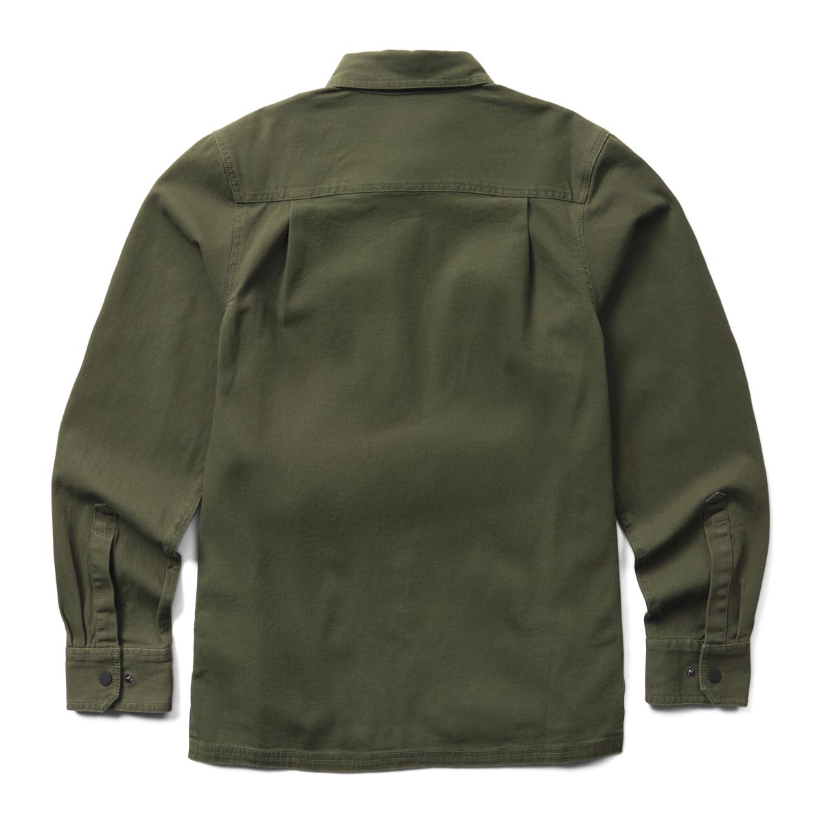 Steelhead Stretch Canvas Overshirt, Olive, dynamic 2