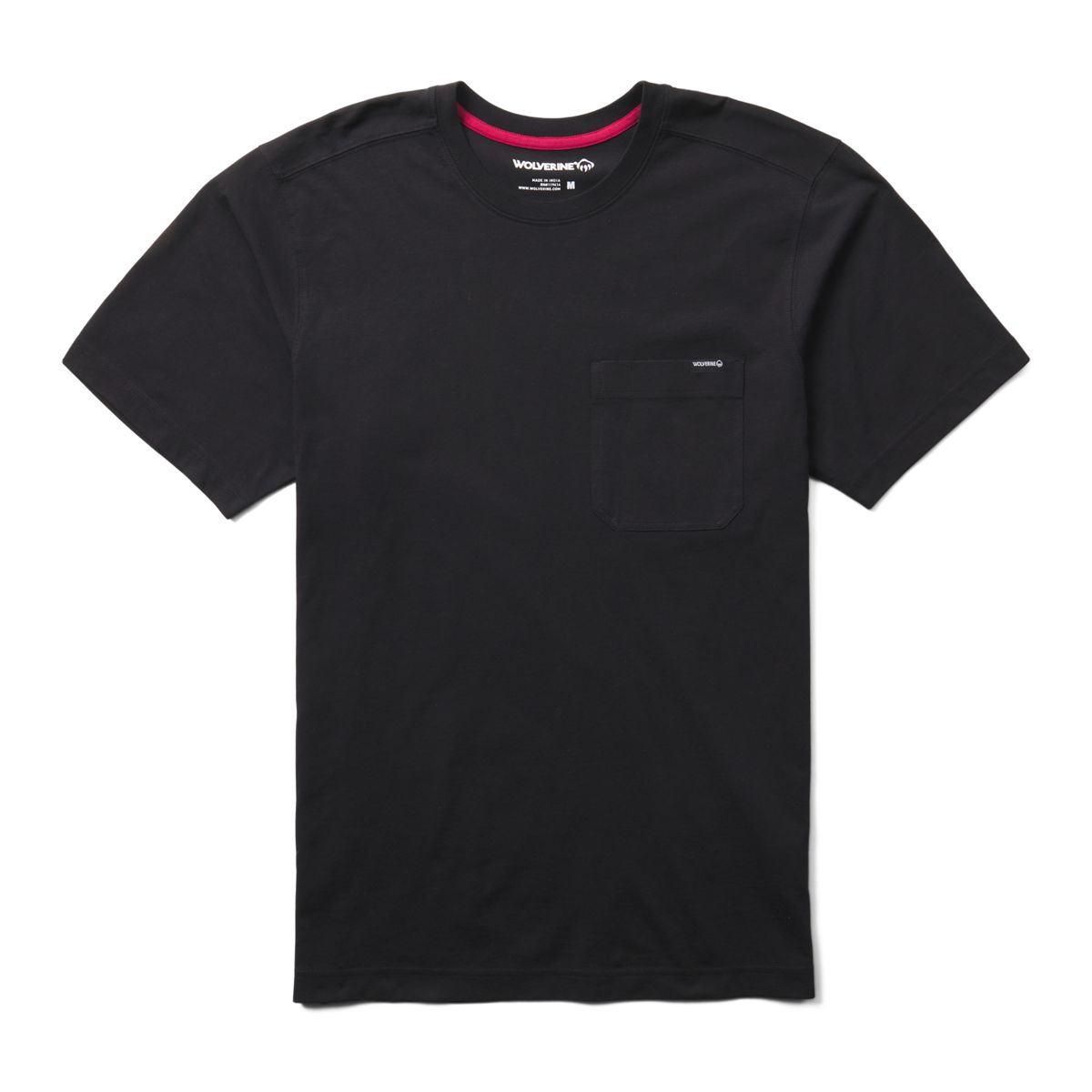 Classic Short Sleeve Pocket Tee, Black, dynamic 2