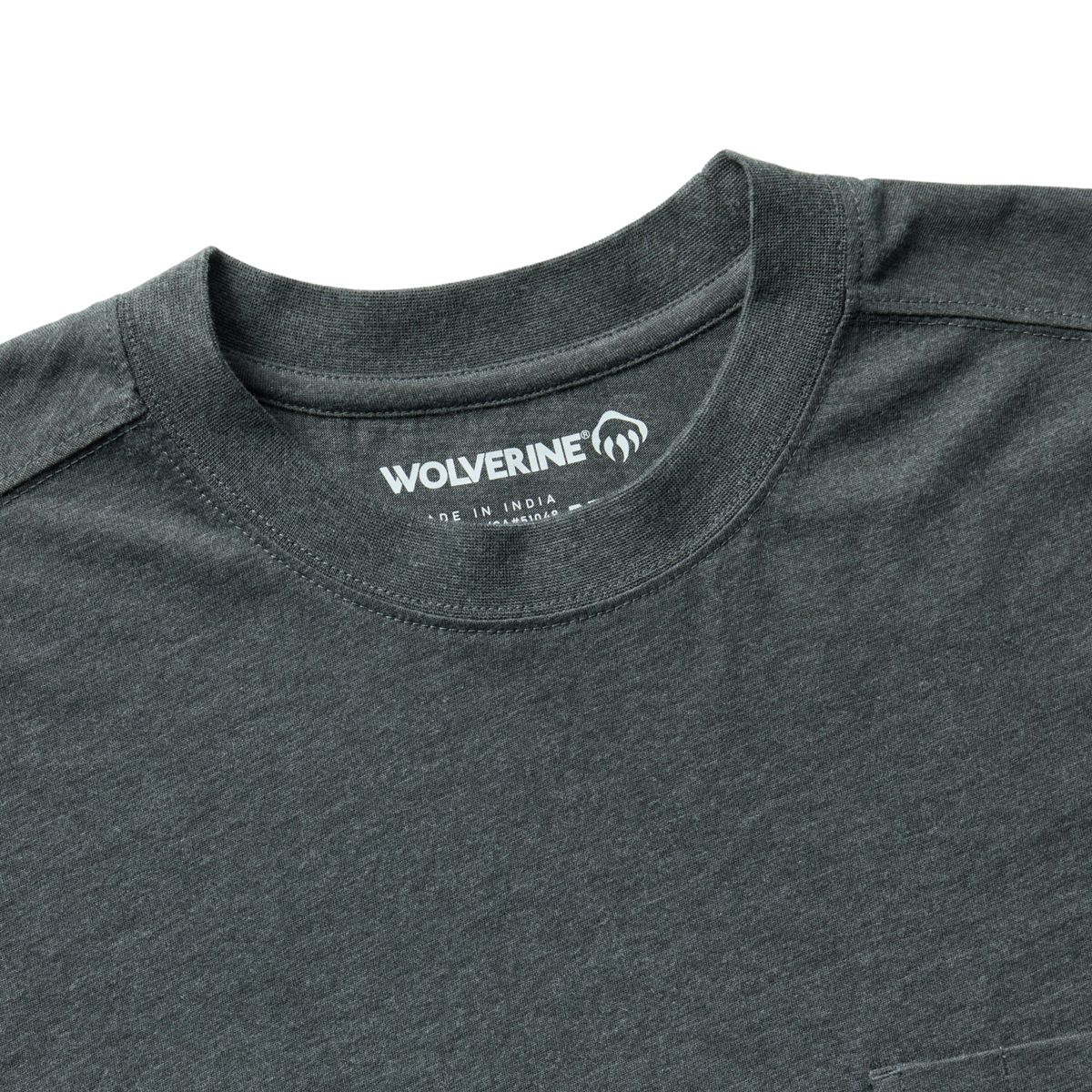 Classic Short Sleeve Pocket Tee, Charcoal Heather, dynamic 3