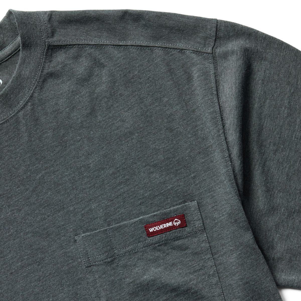 Classic Short Sleeve Pocket Tee, Charcoal Heather, dynamic 5