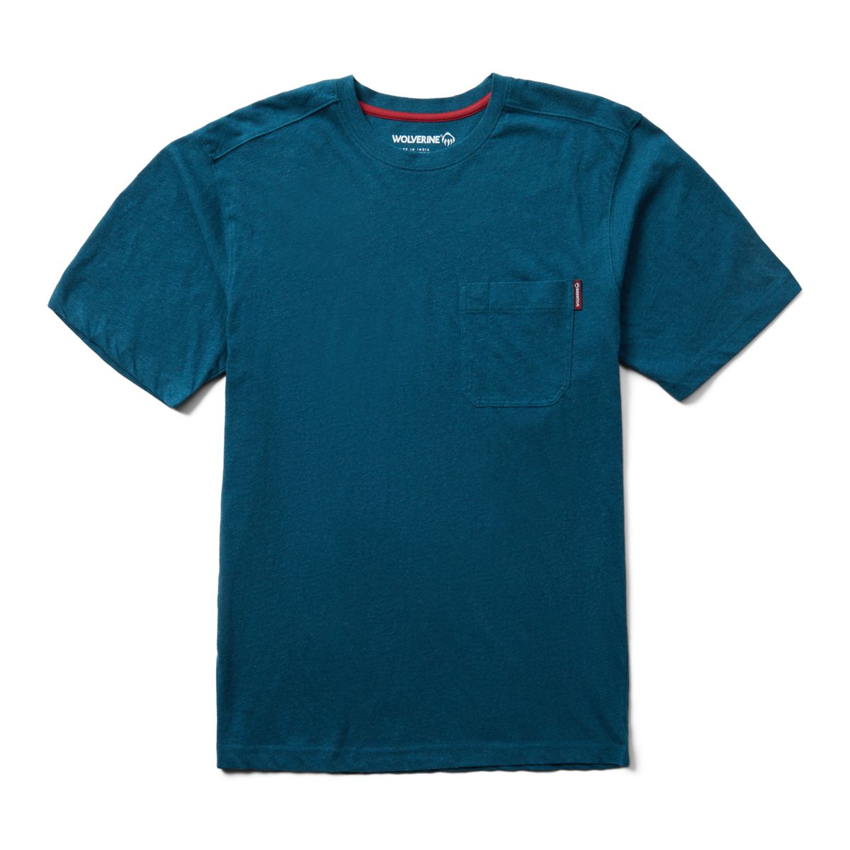 Classic Short Sleeve Pocket Tee, Ink Blue Heather, dynamic 1