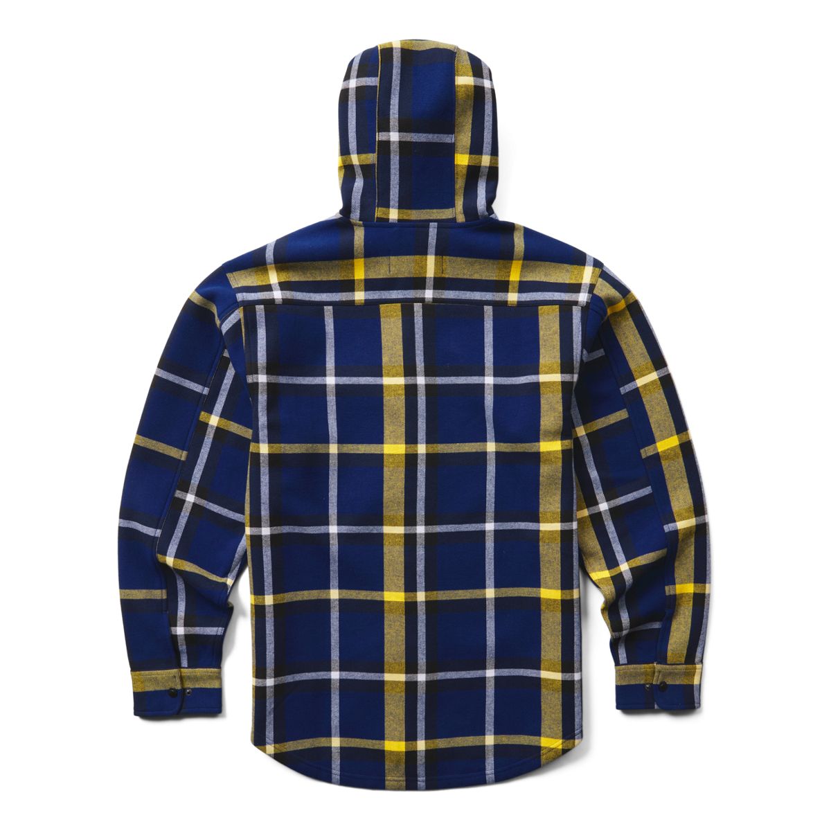 Wolverine x University of Michigan Bucksaw Hooded Flannel Shirt-Jac (Big & Tall), Michigan Blue, dynamic 3