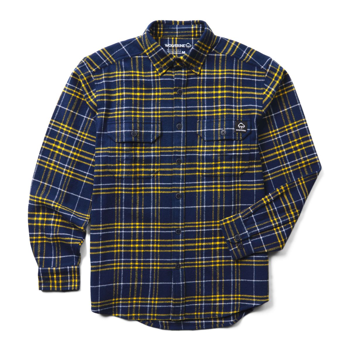 Glacier Heavyweight Long Sleeve Flannel Shirt, Blue, dynamic