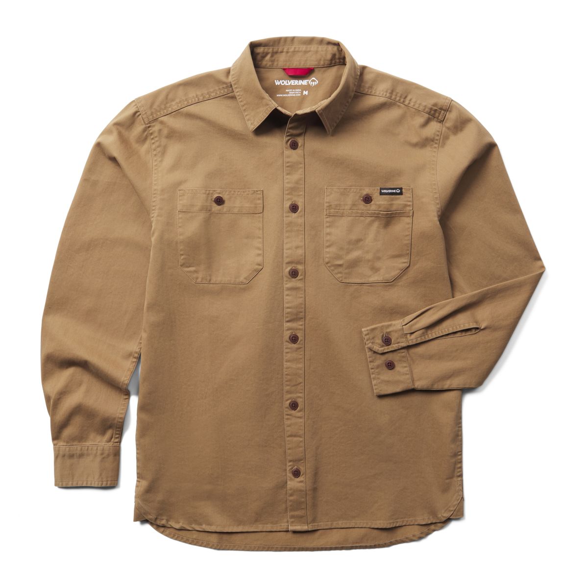 Leland Twill Work Long Sleeve Shirt, Coyote, dynamic 1