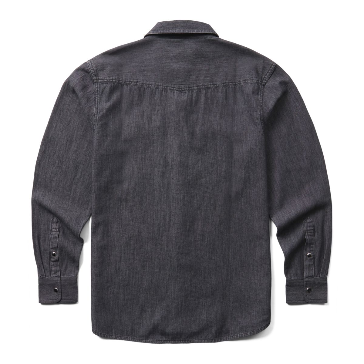 Rancher Denim Long Sleeve Shirt, Black, dynamic 2