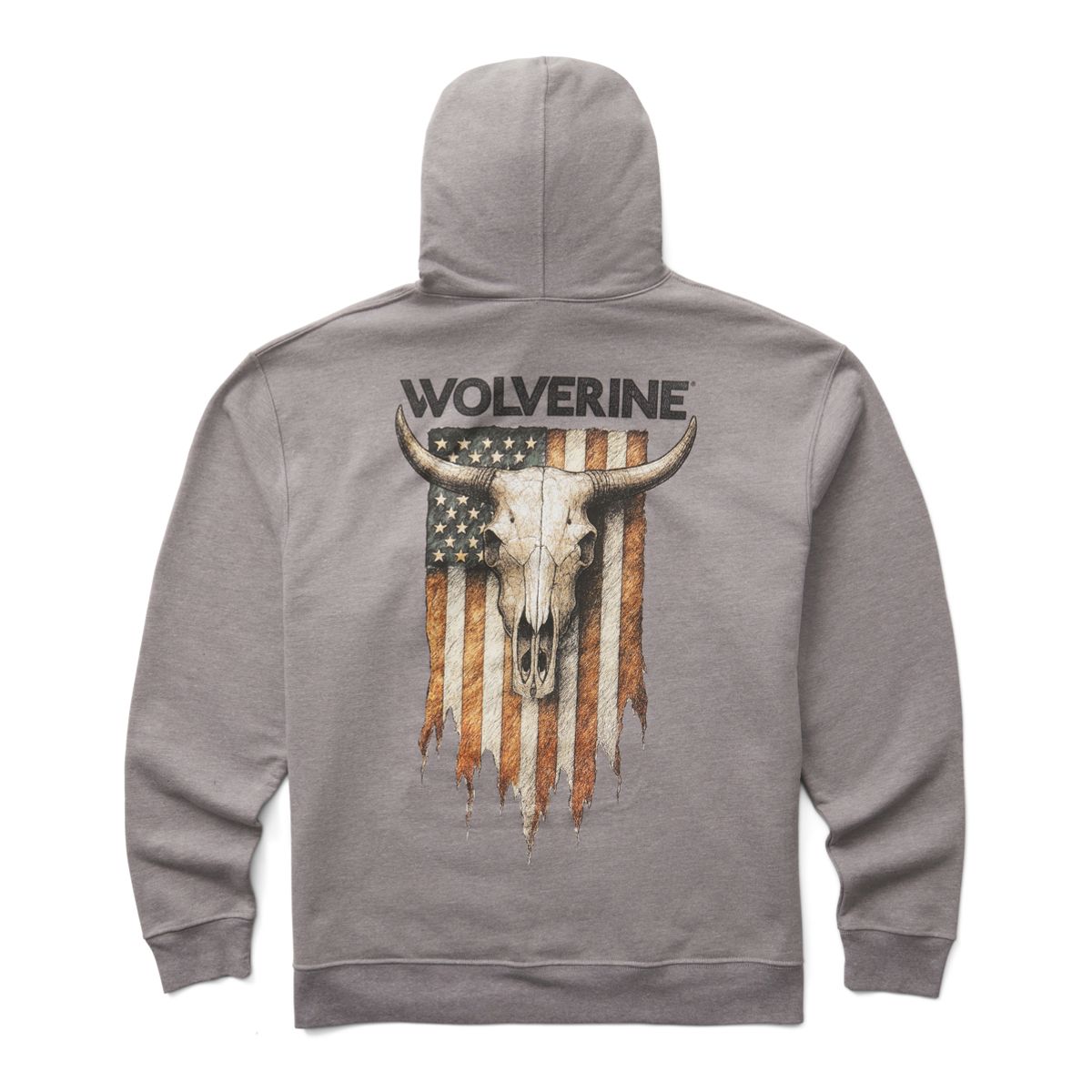 USA Grown Cotton Blend Graphic Hoody, Rattler Rig Light Gray Heather, dynamic 3