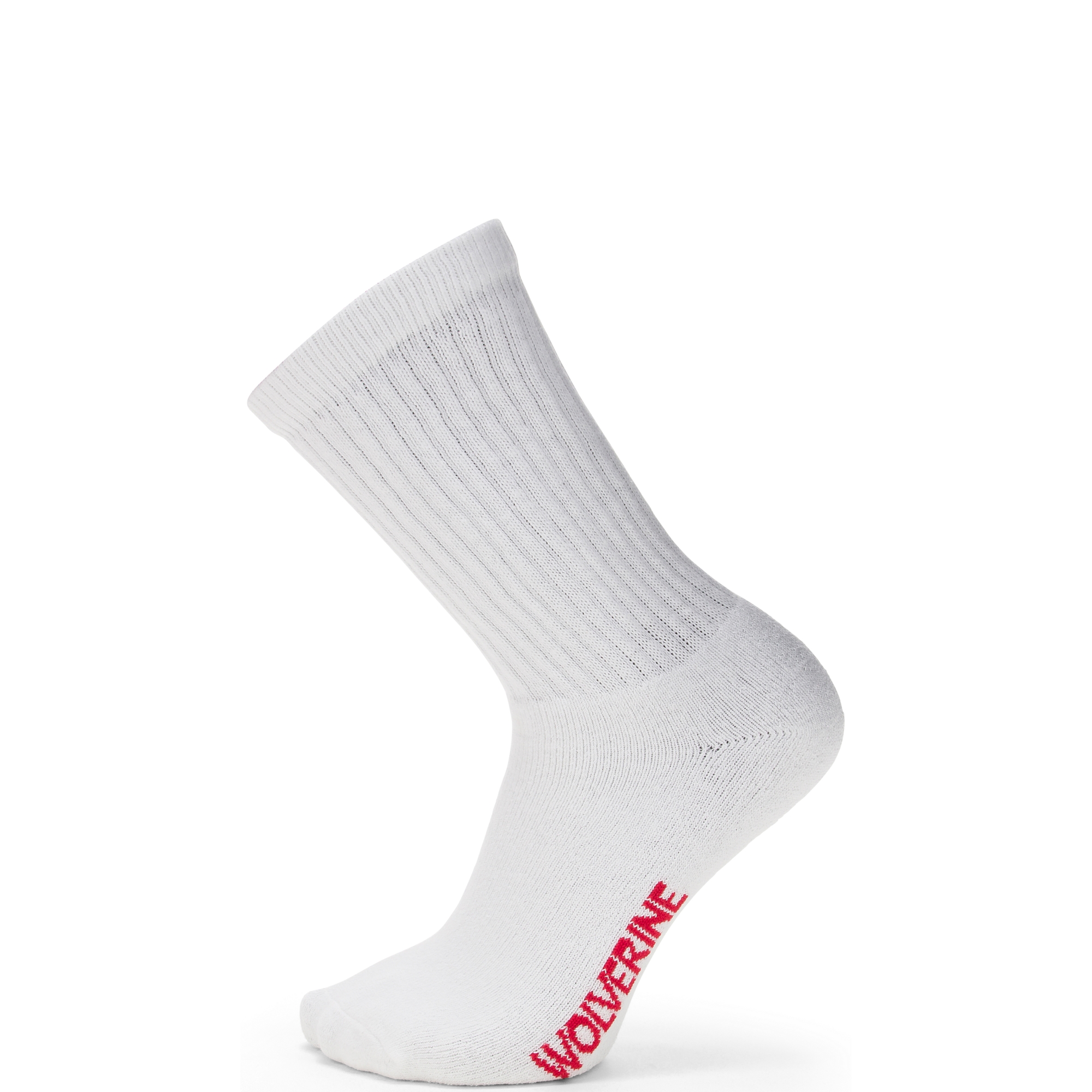 Large Wolverine Cotton Over-the-Calf Socks 4 pair only $21.99 White or Black 