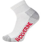 2-pk. Steel Toe Cotton Quarter Sock, White/Grey, dynamic 2