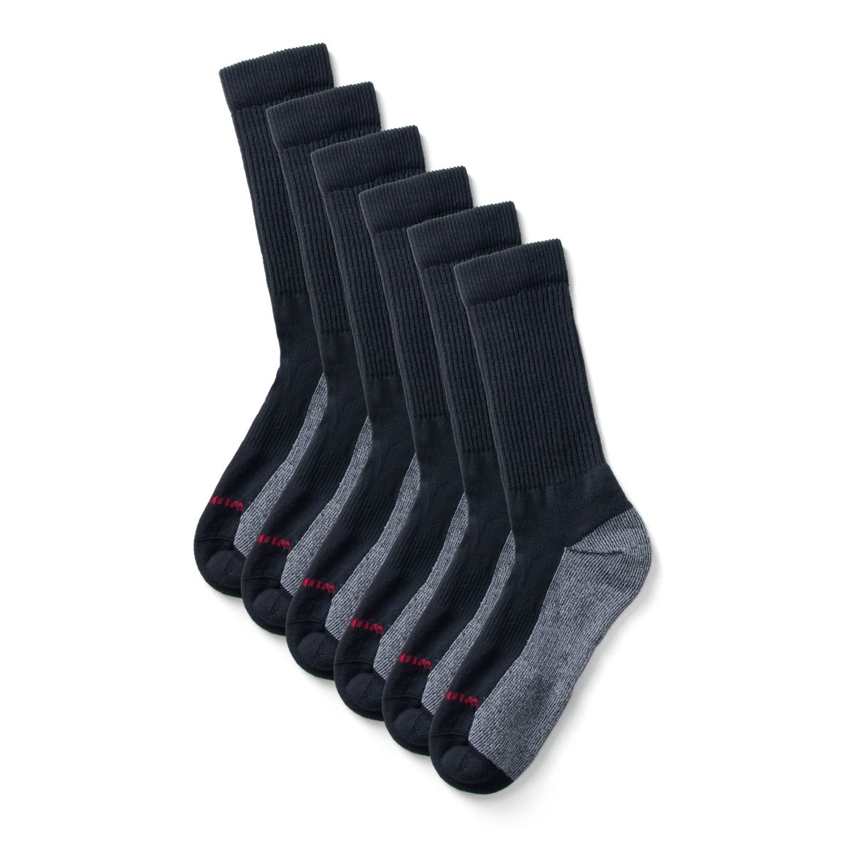 Cotton Comfort Steel Toe Crew (6 pk), Black, dynamic 3