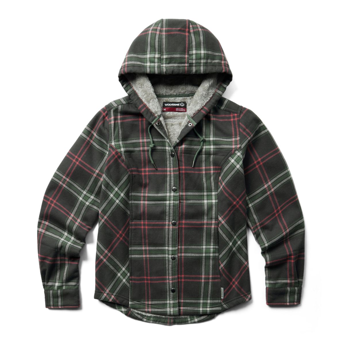 Cheyenne Bonded Sherpa Shirt Jac, Shadow Plaid, dynamic 1