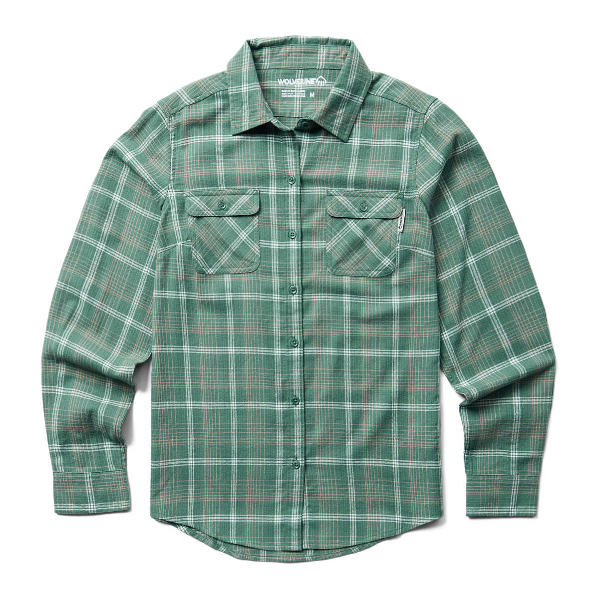 Autumn II Long Sleeve Flannel Shirt, Hemlock, dynamic 1