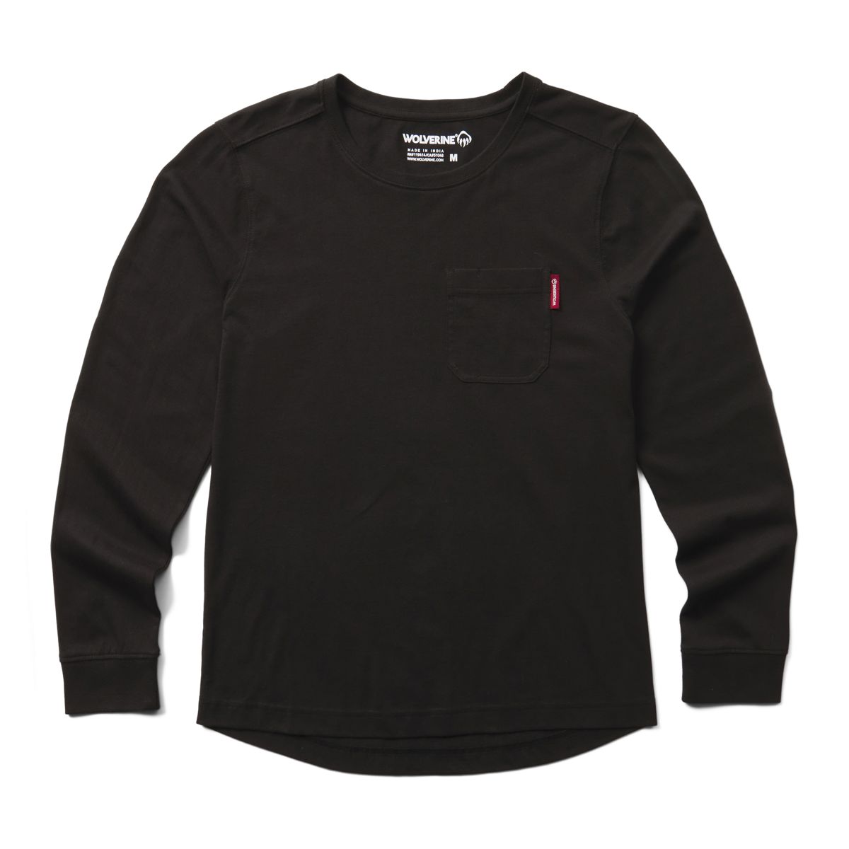 Classic Pocket Long Sleeve Tee, Black, dynamic 1