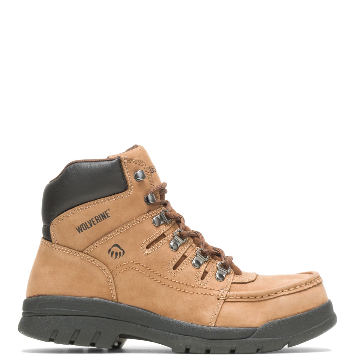 Potomac English Moc Steel-Toe 6" Work Boot, Brown, dynamic