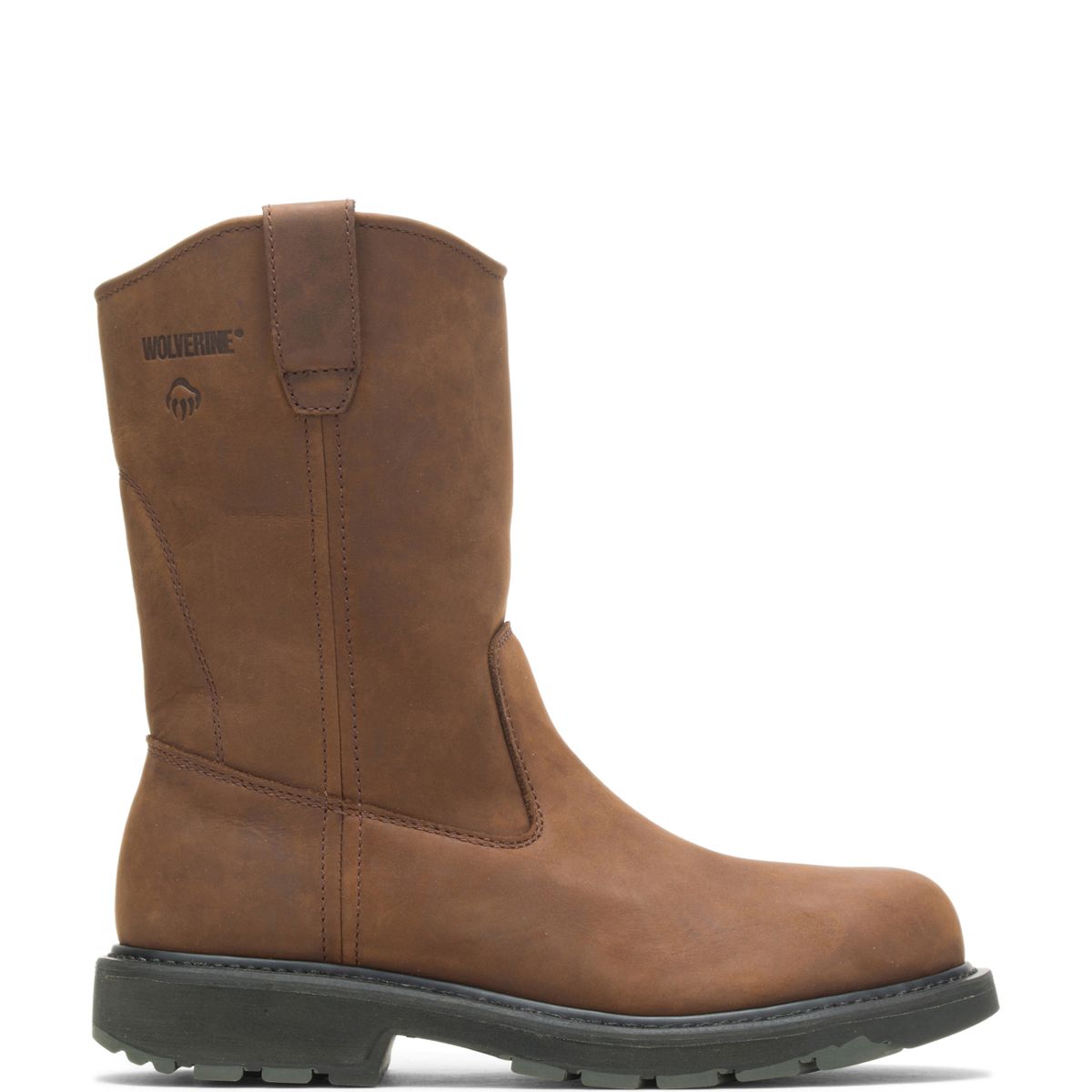 DD Work Steel Toe Wellington, Dark Brown, dynamic