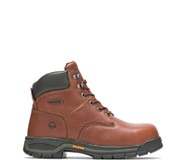 Harrison Lace-Up 6" Work Boot, Brown, dynamic