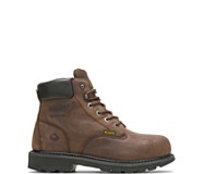 McKay Waterproof Steel-Toe 6” Work Boot, Brown, dynamic